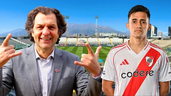 Aníbal Mosa y Pablo Solari (Foto tomada de: Colo Colo/River Plate)