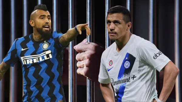 Arturo Vidal y Alexis Sánchez (Foto tomada de: UNIR/Inter de Milán)