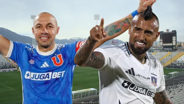 Arturo Vidal y Marcelo Díaz (Foto tomada de: Wikipedia/Colo Colo/Universidad de Chile)