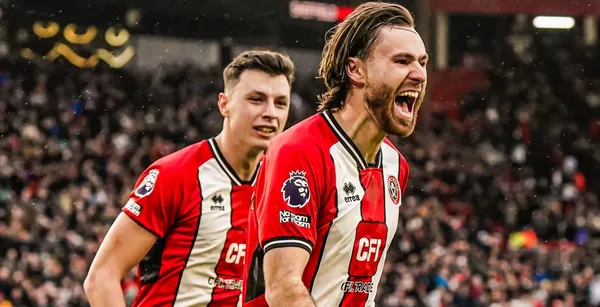 Ben Brereton celebrando.