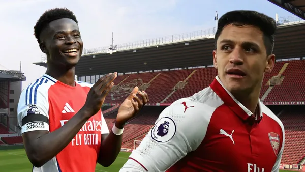 Bukayo Saka y Alexis Sánchez (Foto tomada de: Wikipedia/Goal/London)