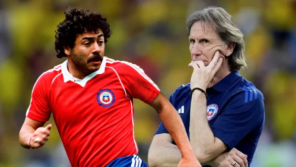 Carlos Caszely y Ricardo Gareca (Foto tomada de: La Roja/Pausa)