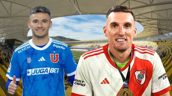 Charles Aránguiz y Franco Armani (Foto tomada de: Wikipedia/Sabes/River Plate)