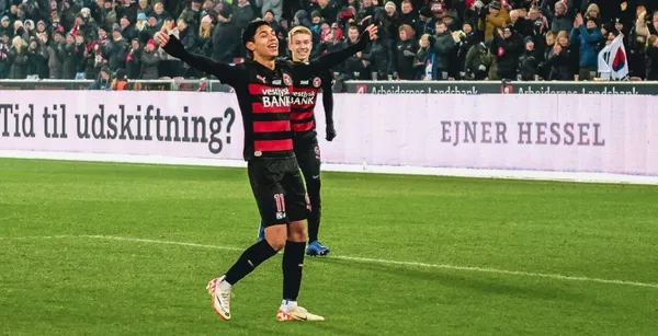 Darío Osorio celebrando.