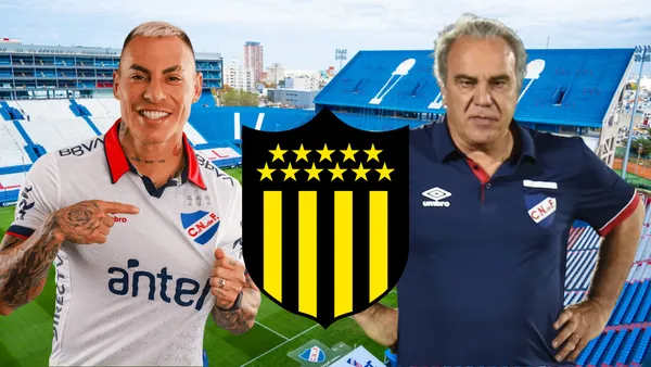 Eduardo Vargas y Martín Lasarte (Foto tomada de: Nacional/Nacional/Wikipedia)