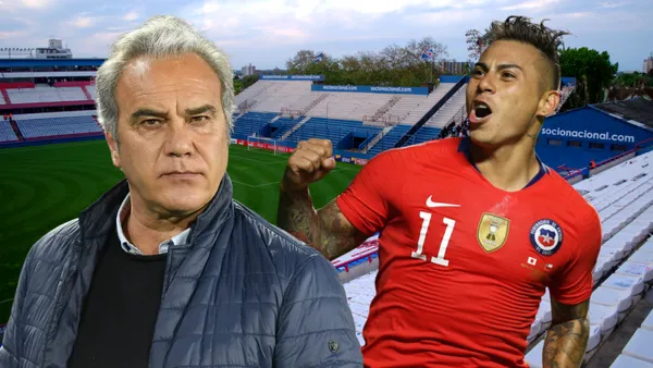 Eduardo Vargas y Martín Lasarte (Foto tomada de: Stadium/Transfermarkt/Observador)