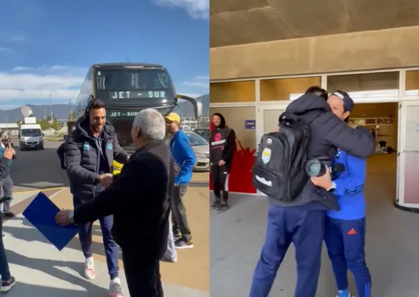 El jugador fue bien recibido por funcionarios de la U de Chile y fue de esta forma.