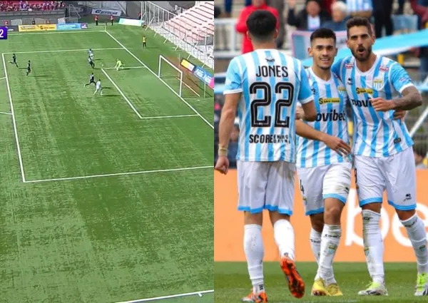 El jugador no convirtió el primer gol, sin embargo, celebró el tanto de esta forma.