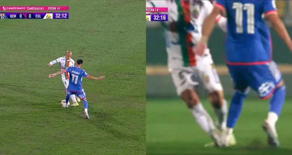 El volante no ha tenido un buen partido ante Cobresal en Santa Laura.