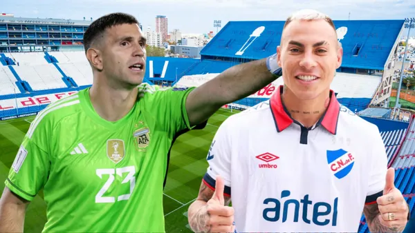 Emiliano Martínez y Eduardo Vargas (Foto tomada de: Nacional/Transfermarkt)