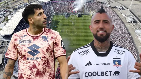Guillermo Maripán y Arturo Vidal (Foto tomada de: Colo-Colo/Transfermarkt)