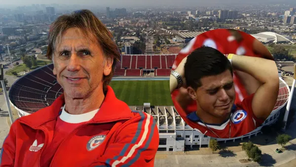 Hinchas de Chile y Ricardo Gareca (Foto tomada de: Ministerio/Chile/Gaceta)