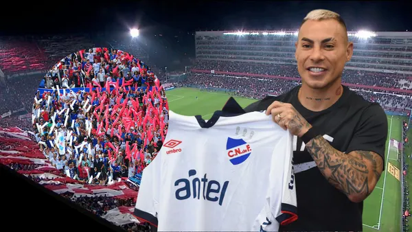Hinchas de Nacional y Eduardo Vargas (Foto tomada de: Wikipedia/Teledoce/Nacional)