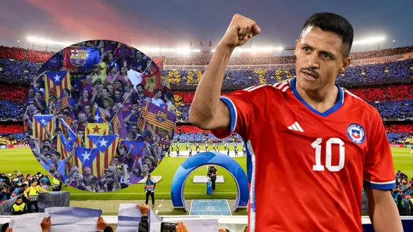 Hinchas del FC Barcelona y Alexis Sánchez (Foto tomada de: FC Barcelona/El País/Portal)