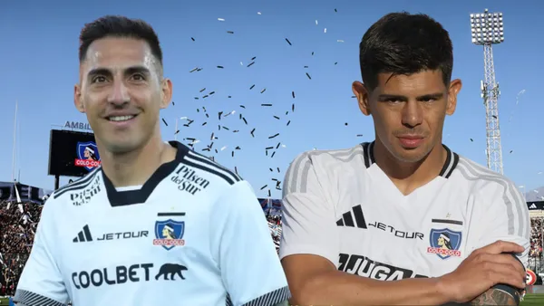 Javier Correa y Esteban Pavez (Foto tomada de: La Tercera/Colo-Colo)