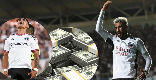 Jordhy Thompson y Juan Martín Lucero, en Colo Colo.