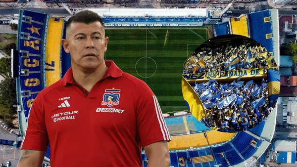 Jorge Almirón e hinchas de Colo-Colo (Foto tomada de: Milenio/Colo-Colo/Goal)