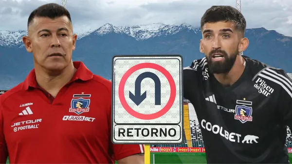 Jorge Almirón y Emiliano Amor (Foto tomada de: Colo Colo/TNT/Multiseñal)