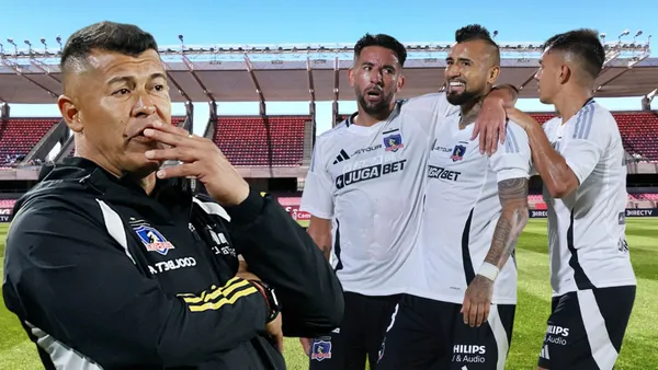 Jorge Almirón y jugadores de Colo-Colo (Foto tomada de: La Serena/Colo-Colo/RedGol)