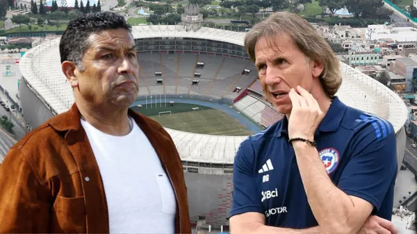 Jorge Aravena y Ricardo Gareca (Foto tomada de: Wikipedia/Chile/Al Aire)