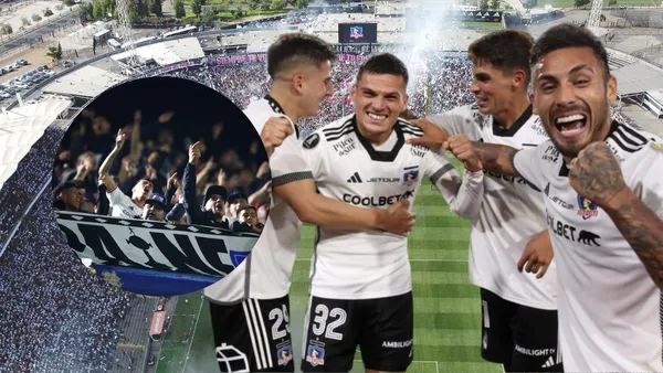Jugadores de Colo-Colo e hinchas de Colo-Colo (Foto tomada de: Mega/La Tercera/Sentimiento)