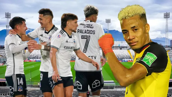 Jugadores de Colo Colo y Byron Castillo (Foto tomada de: Colo Colo/La Tri)