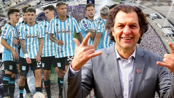 Jugadores de Racing y Aníbal Mosa (Foto tomada de: Colo Colo/Goal/Sabes)