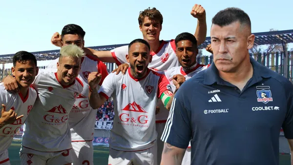 Jugadores Deporte Copiapó y Jorge Almirón (Foto tomada de: Atacama/DirecTV/Campeonato)