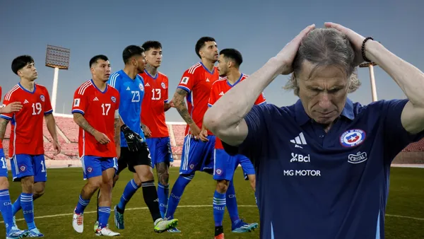 Jugadores selección chilena y Ricardo Gareca (Foto tomada de: Monumentos/Sports/Los Ángeles)