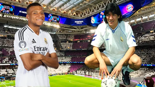 Kylian Mbappé e Iván Zamorano (Foto tomada de: Wikipedia/UEFA/Real Madrid)