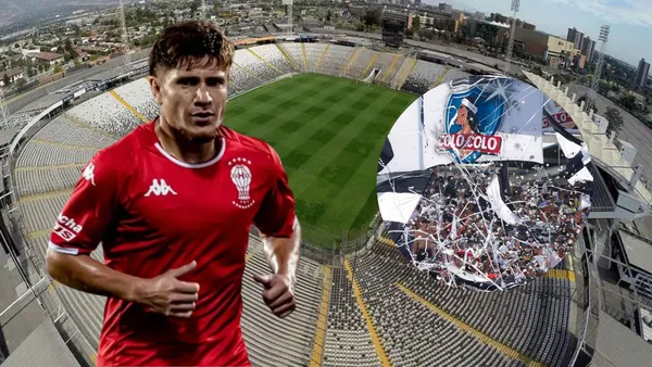 Leonardo Gil e hinchas de Colo Colo (Foto tomada de: La Tercera/Huracán)