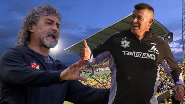 Leonel Álvarez y Jorge Almirón (Foto tomada de: Wikipedia/Colo-Colo/Atlético Bucaramanga)