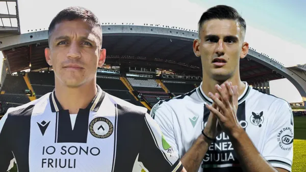 Lorenzo Lucca y Alexis Sánchez (Foto tomada de: Udinese/Transfermarkt)
