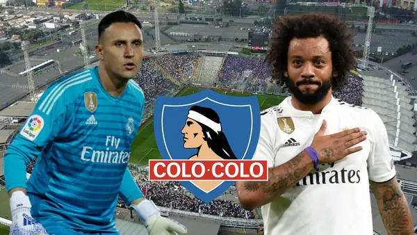 Marcelo y Keylor Navas (Foto tomada de: Colo Colo/Goal/Real Madrid/Wikipedia)