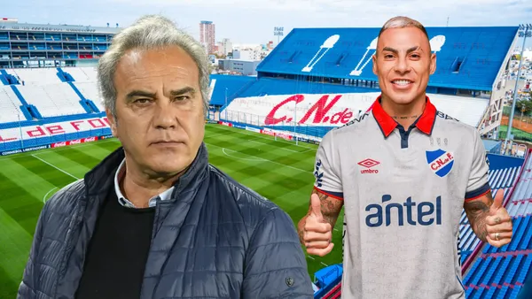 Martín Lasarte y Eduardo Vargas (Foto tomada de: Nacional/Observador/Nacional)