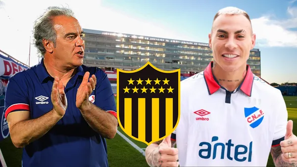 Martín Lasarte y Eduardo Vargas (Foto tomada de: Nacional/Ten/Wikipedia)