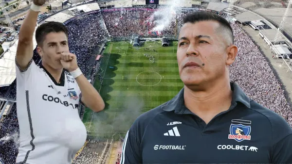 Matías Moya y Jorge Almirón (Foto tomada de: Colo-Colo/LM)