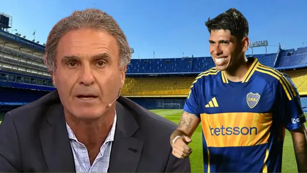 Óscar Ruggeri y Carlos Palacios (Foto tomada de: Free/ESPN/Boca Juniors)