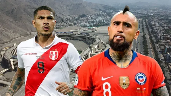 Paolo Guerrero y Arturo Vidal (Foto tomada de: Universitario/Peruano/Strickers)