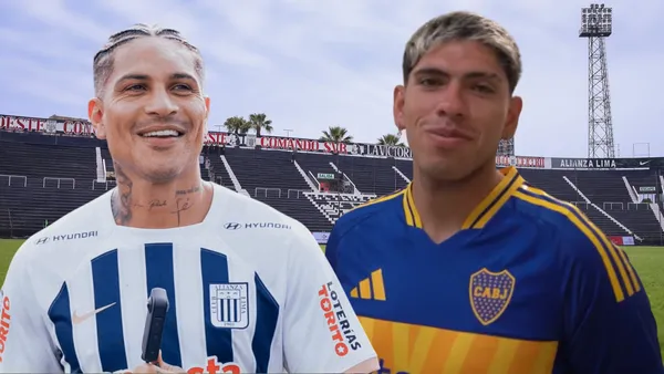 Paolo Guerrero y Carlos Palacios (Foto tomada de: Infobae/Boca Juniors/Onda)