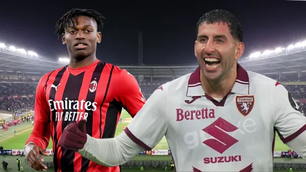 Rafael Leão y Guillermo Maripán (Foto tomada de: Wikipedia/Torino/Transfermarkt)