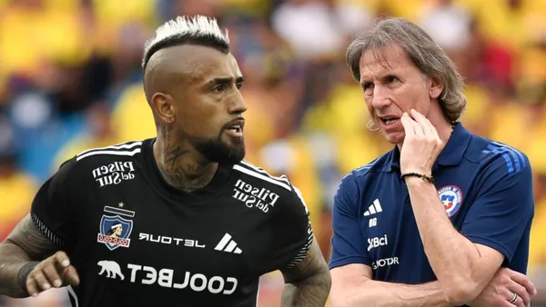 Ricardo Gareca y Arturo Vidal (Foto tomada de: CNN/Colo-Colo)