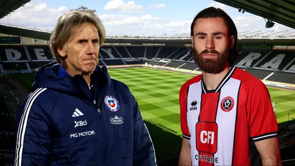 Ricardo Gareca y Ben Brereton Díaz (Foto tomada de: La Roja/Derby Country/Sheffield United )