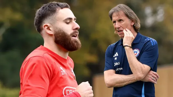 Ricardo Gareca y Ben Brereton Díaz (Foto tomada de: Sabes/La Roja)