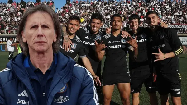 Ricardo Gareca y jugadores de La Roja (Foto tomada de: Colo-Colo/La Roja)