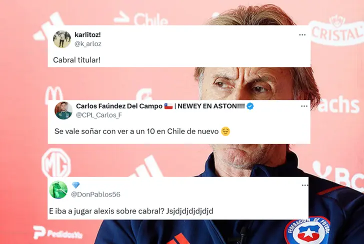 Comentarios de los hinchas de Chile sobre Luciano Cabral (Foto tomada de: X)