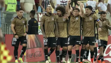 Equipo de Colo Colo en Copa Libertadores. 