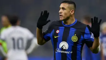 Alexis Sánchez con la camiseta del Inter de Milán.