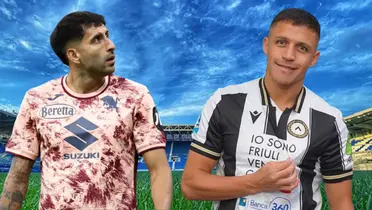 Alexis Sánchez y Guillermo Maripán (Foto tomada de: AS/Udinese/Torino)