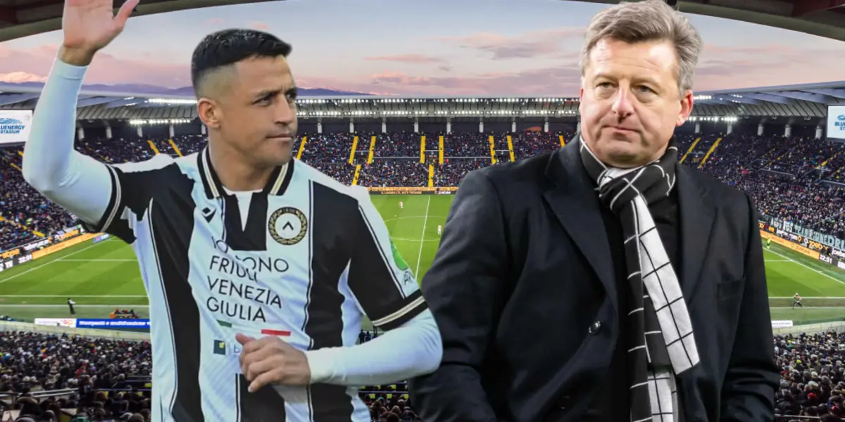 Alexis Sánchez y Kosta Runjaić (Foto tomada de: Udinese/Sport)